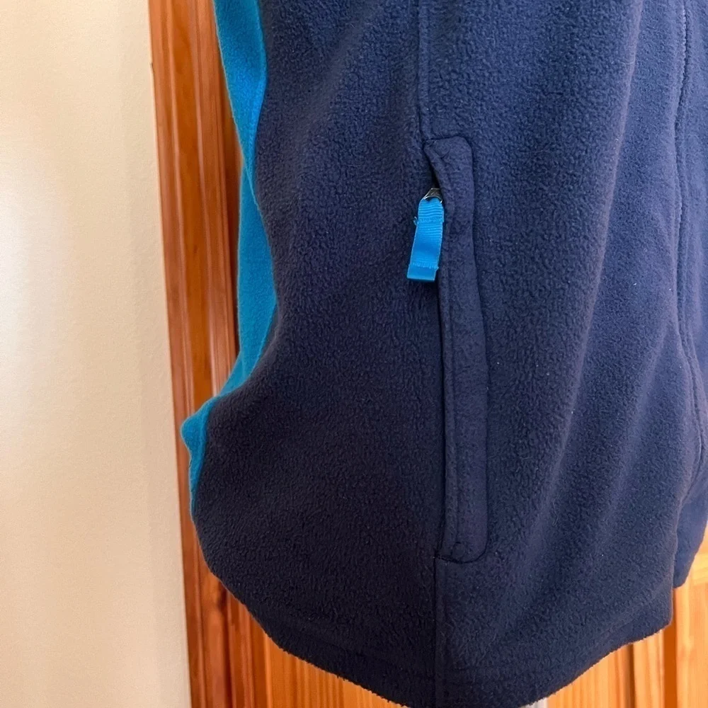 The North Face Boys XL Full Zip Fleece Pullover Blue Jacket Coat Lightweight